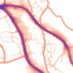 Daytime road noise heatmap for HD8 0BD