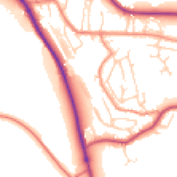 Daytime road noise heatmap for HD8 0BW