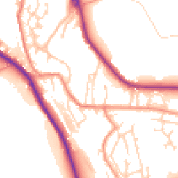 Daytime road noise heatmap for HD8 0DA