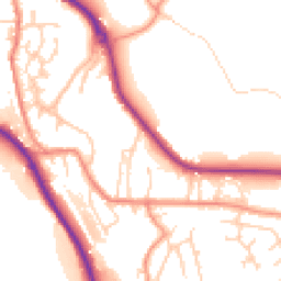 Daytime road noise heatmap for HD8 0DB
