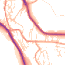 Daytime road noise heatmap for HD8 0DD