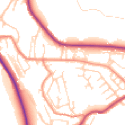 Daytime road noise heatmap for HD8 0DF