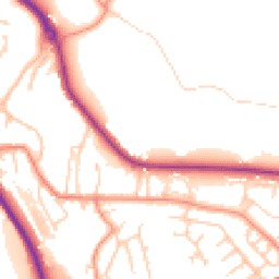 Daytime road noise heatmap for HD8 0DJ