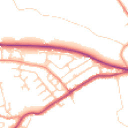 Daytime road noise heatmap for HD8 0DT