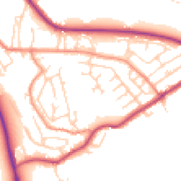 Daytime road noise heatmap for HD8 0ET