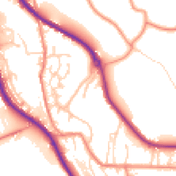 Daytime road noise heatmap for HD8 0FS