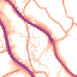 Daytime road noise heatmap for HD8 0FT
