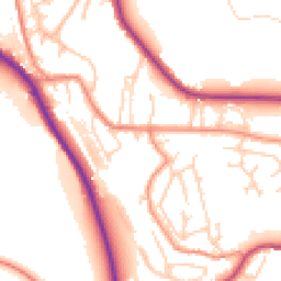 Daytime road noise heatmap for HD8 0GE