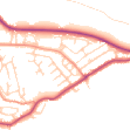 Daytime road noise heatmap for HD8 0HD