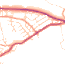 Daytime road noise heatmap for HD8 0HF
