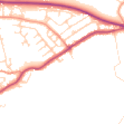 Daytime road noise heatmap for HD8 0HP