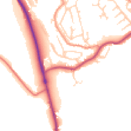 Daytime road noise heatmap for HD8 0JN
