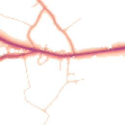 Daytime road noise heatmap for HD8 0LT