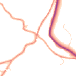 Daytime road noise heatmap for HD8 0PS