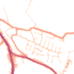 Daytime road noise heatmap for HD8 0RD