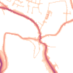 Daytime road noise heatmap for HD8 0RS