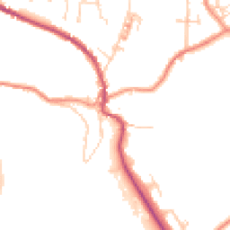 Daytime road noise heatmap for HD8 0SF