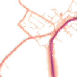 Daytime road noise heatmap for HD8 8AF