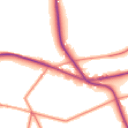 Daytime road noise heatmap for HD8 8BN