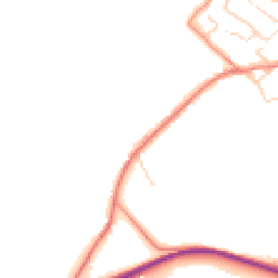 Daytime road noise heatmap for HD8 8BT