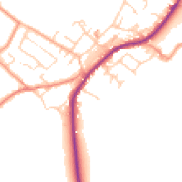 Daytime road noise heatmap for HD8 8DD