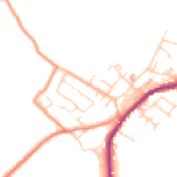 Daytime road noise heatmap for HD8 8DJ