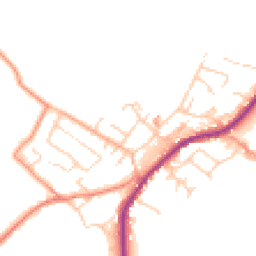 Daytime road noise heatmap for HD8 8DQ