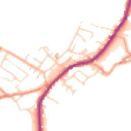 Daytime road noise heatmap for HD8 8DZ