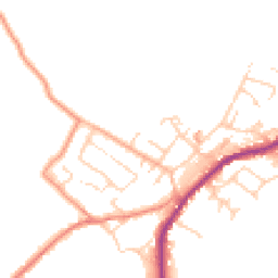 Daytime road noise heatmap for HD8 8EU
