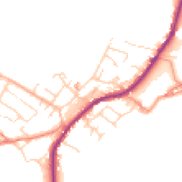 Daytime road noise heatmap for HD8 8EW