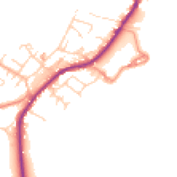 Daytime road noise heatmap for HD8 8EZ