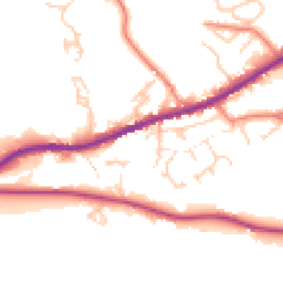 Daytime road noise heatmap for HD8 8FN