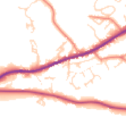 Daytime road noise heatmap for HD8 8FP