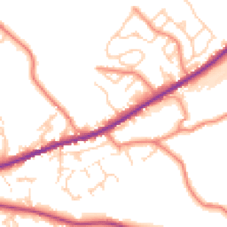 Daytime road noise heatmap for HD8 8GH