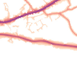 Daytime road noise heatmap for HD8 8GP