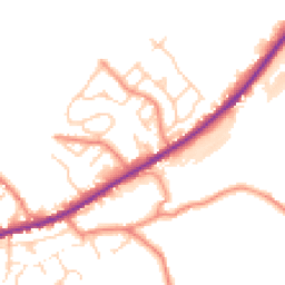 Daytime road noise heatmap for HD8 8GW