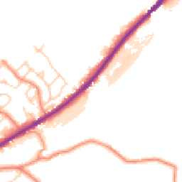 Daytime road noise heatmap for HD8 8GZ