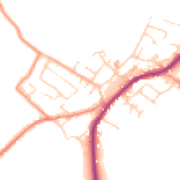 Daytime road noise heatmap for HD8 8HD