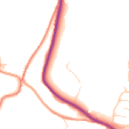 Daytime road noise heatmap for HD8 8JN