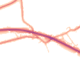 Daytime road noise heatmap for HD8 8NW