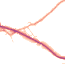Daytime road noise heatmap for HD8 8NY