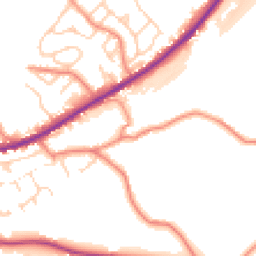 Daytime road noise heatmap for HD8 8RF