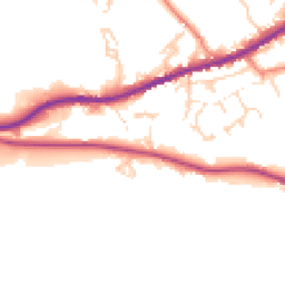 Daytime road noise heatmap for HD8 8RJ