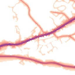 Daytime road noise heatmap for HD8 8RP