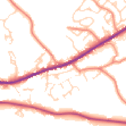 Daytime road noise heatmap for HD8 8RT