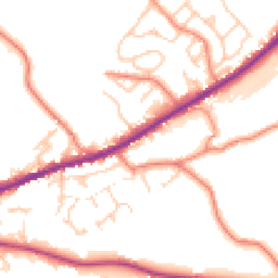 Daytime road noise heatmap for HD8 8RX