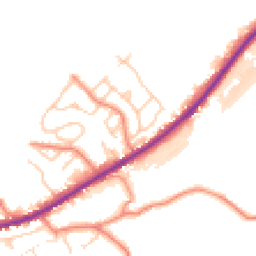 Daytime road noise heatmap for HD8 8SE