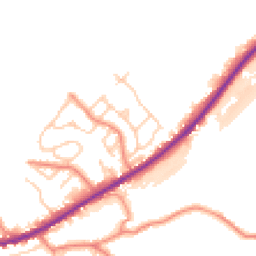 Daytime road noise heatmap for HD8 8SW
