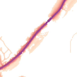 Daytime road noise heatmap for HD8 8SX