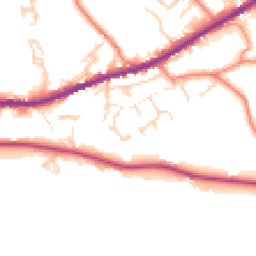 Daytime road noise heatmap for HD8 8TD